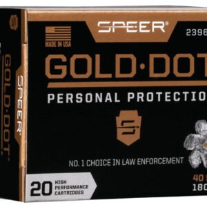 Speer 23962GD Gold Dot Personal Protection 40S&W 180gr Hollow Point 20 Per Box/10 Case