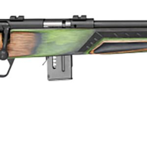 Savage Arms 91936 93 Minimalist Full Size 22 WMR 10+1 18" Matte Black Threaded Barrel, Matte Black Drilled & Tapped Carbon Steel Receiver, OD Green Boyd's Minimalist Laminate Stock, Right Hand
