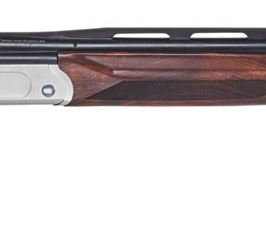 Stevens 23222 555 Trap 12 Gauge 3" 1rd 30" Vent Rib Barrel, Silver Aluminum Receiver, Turkish Walnut Fixed Adjustable Comb Stock Ambidextrous