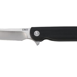 CRKT 3810 LCK + Large 3.62" Folding Drop Point Plain Satin 8Cr13MoV SS Blade/ Black GRN Handle Includes Pocket Clip