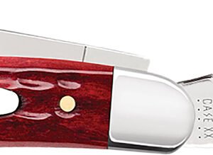 Case 00786 Stockman Medium 2.57"/1.88"/1.71" Folding Clip/Sheepsfoot/Spey Plain Mirror Polished Tru-Sharp SS Blade/Corn Cob Jigged Old Red Bone Handle