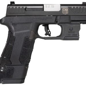 Diamondback DB0301P001 DBAM29 Sub-Compact 9mm Luger 3.50" 12+1,17+1 Overall Black Finish with Serrated Nitride Stainless Steel Slide, Polymer Grip & Picatinny Rail Includes Viridian Laser & Holster