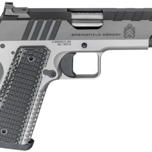 Springfield Armory PX9217L 1911 Emissary 9mm Luger 9+1 4.25" Bull Barrel, Stainless Steel Frame w/ Beavertail, Serrated Blued Carbon Steel Slide, Black VZ Thin-Line G10 Grip