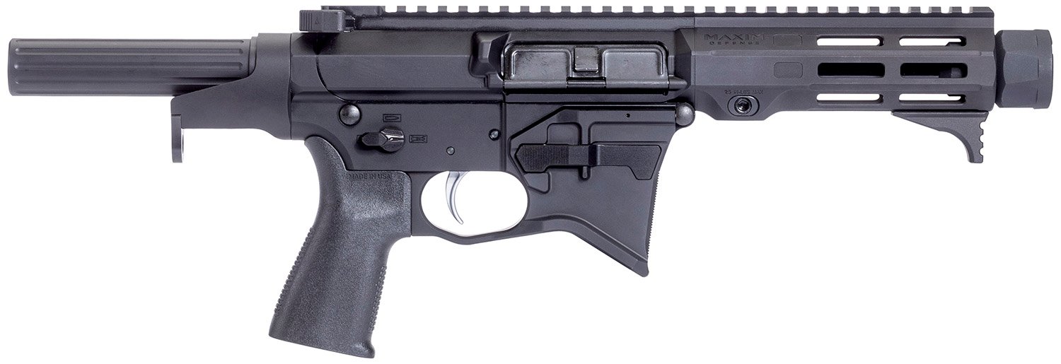 Maxim Defense MXM48172 CPS MD9 9mm Luger Caliber with 5.50" Barrel, Black Anodized Metal Finish, Black Maxim CQB Brace & Polymer Grip Right Hand
