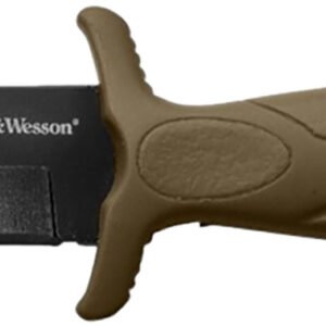 Smith & Wesson Knives 1100073 H.R.T. Flase Edge 2.75" Fixed Plain Black Oxide Stainless Steel Blade Flat Dark Earth Rubber Handle Includes Sheath