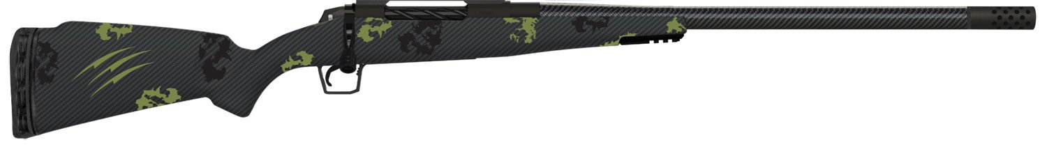 Fierce Firearms TROG300WIN24BF CT Rogue 300 Win Mag 3+1 24" Carbon Fiber Barrel, Black Cerakote Titanium Rec, Forest Camo Rogue Stock