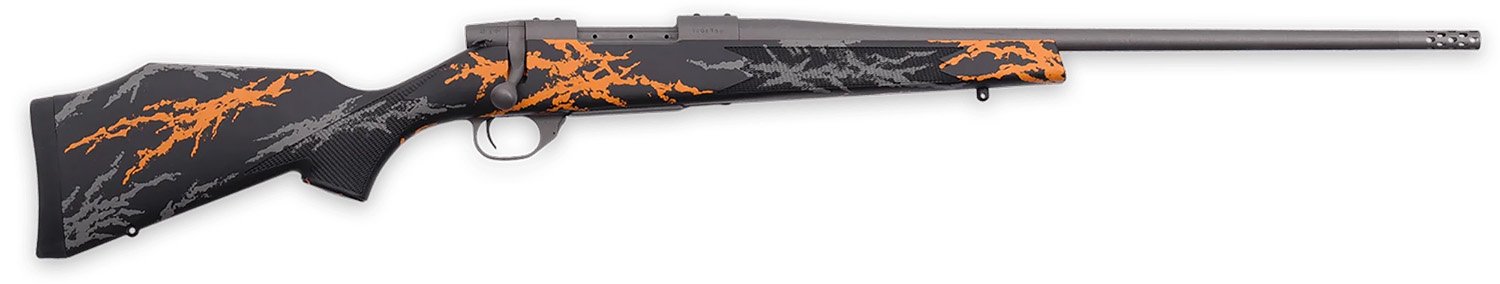 Weatherby VYH308NR2B Vanguard Compact Hunter 308 Win 5+1 20", Tungsten Gray Barrel/Rec, Black w/Gray & Orange Sponge Accents Monte Carlo Stock, Accubrake Muzzle Brake