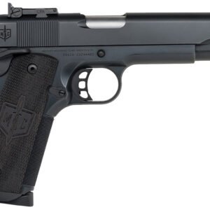 MAC 10100536 1911 JSOC 45 ACP 8+1, 5" Stainless Target w/11 Degree Crown Barrel, QPQ Tennifer Cerakote Serrated Steel Slide & Frame w/Checkered Front Strap & Beavertail, Turkish Walnut w/Logo Grip