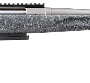 Ruger 46901 American II Full Size 6.5 Creedmoor 3+1 20" Gun Metal Gray Cerakote Spiral Fluted Threaded Barrel & Alloy Steel Receiver w/Picatinny Rail, Gray Splatter Adj LOP Synthetic Stock