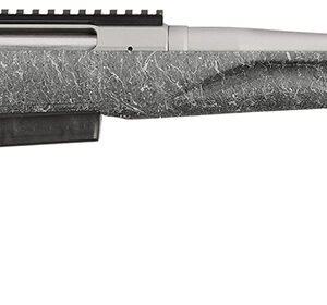 Ruger 46905 American II Full Size 450 Bushmaster 3+1 20" Gun Metal Gray Cerakote Threaded Barrel & Alloy Steel Receiver w/Picatinny Rail, Gray Splatter Adj LOP Synthetic Stock