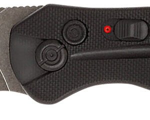 CobraTec Knives BLKDIABLOAUTO Diablo 3.50" Folding Black Stonewashed D2 Steel Blade, 4.75" Black Textured G10 Scales Handle