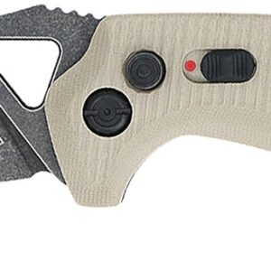 CobraTec Knives TANAFRYK Ryker 3.75" Folding Plain Black Stonewashed D2 Steel Blade, 5" Tan Textured G10 Handle