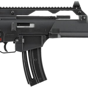 HK 81000995 G36 22 LR 10+1 18.13" Black Barrel w/Flash Suppressor, Black Receiver w/Picatinny Rail, Black Folding Synthetic Stock, Black Polymer Grip