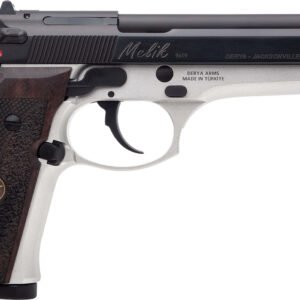 Derya Firearms 10LTTMELIK9TR Melik 9mm Luger 10+1 4.90" Black Melonite Steel Barrel, Black Melonite Serrated Steel Slide, Silver Anodized Aluminum Frame, Dark Walnut Grip
