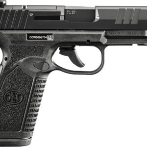 FN 66101759Micro-Compact Frame 9mm Luger 18+1 3.80" Black Target Crown Steel Barrel, Black PVD Optic Cut/Serrated Stainless Steel Slide & Polymer Frame w/Picatinny Rail, Interchangeable Backstrap Grip