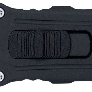 CobraTec Knives CTOTFUKSBBLK Utility  OTF Aluminum Blade, 3.38" Black Anodized Aluminum Handle