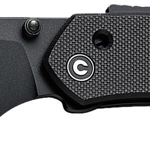 Civivi Knives C22036-1 Vision FG 3.54" Folding Tanto Plain Black Nitro-V Steel Blade, Black Textured G10 Handle