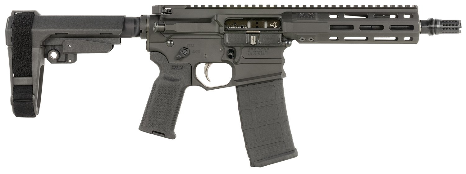 Cobalt Kinetics CKPROLITE30075BLK Pro Lite 300 Blackout 30+1 7.50" Black Melonite Barrel, Black Aluminum Receiver w/Picatinny Rail, Black Polymer SB Tactical SBA3 Brace, Black Polymer Grip