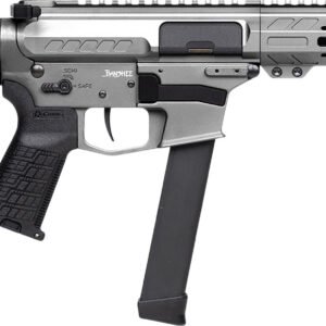CMMG 99A520FTNG Banshee FE MkGs 9mm Luger 33+1 8" Black Nitride Threaded Barrel, M-LOK Handguard, Tungsten Cerakote Aluminum Receiver w/Picatinny Rail, Black Polymer CMMG RipBrace, CMMG Zeroed Grip