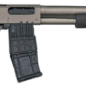 Mossberg 50219 590M 12 Gauge 10+1 18.50" Tungsten Gray Cerakote Barrel & Steel Drilled & Tapped Receiver, Magpul SGA Safety Orange Synthetic Stock