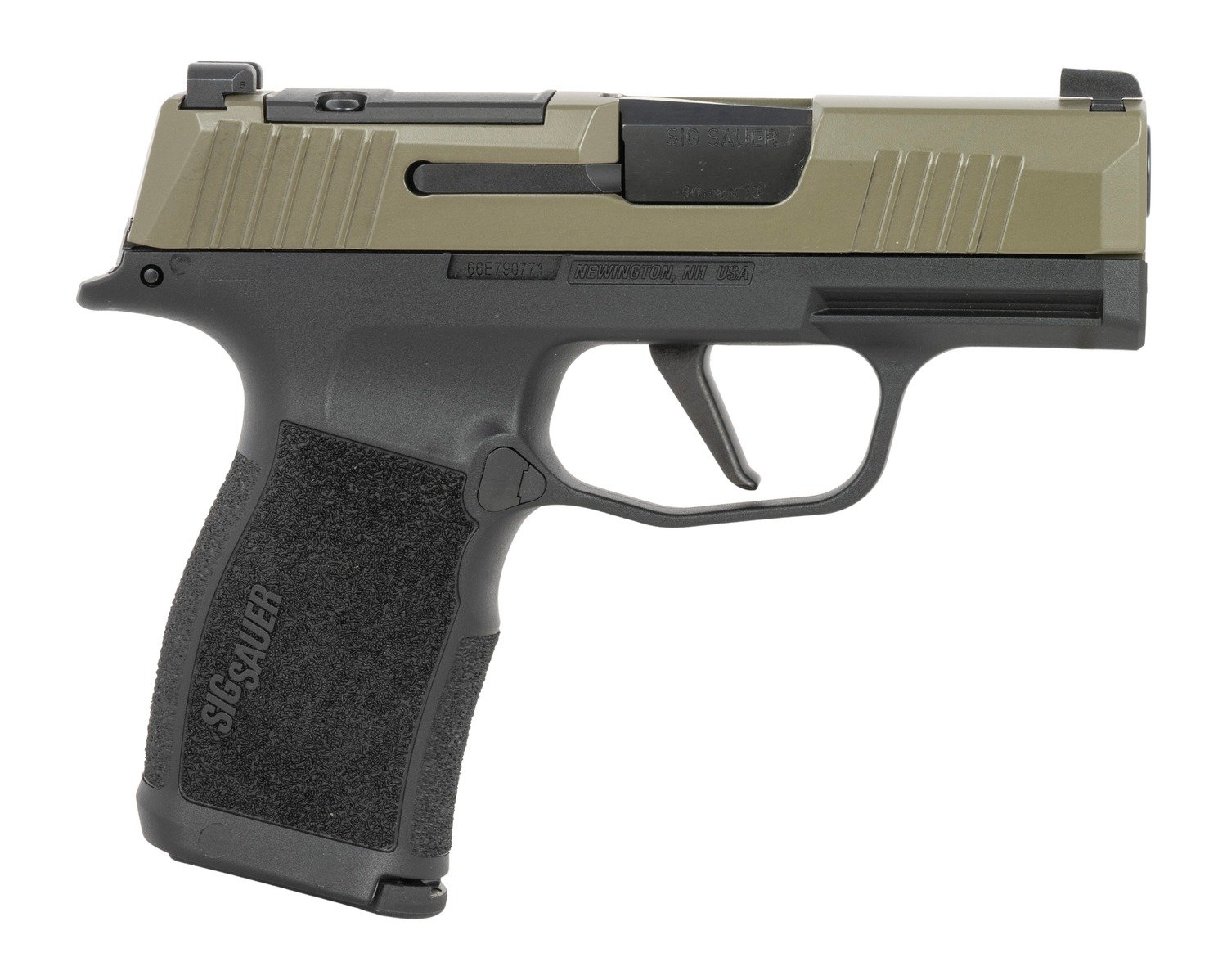 Sig Sauer 365X9GXR3P P365X Micro-Compact 9mm Luger 12+1 3.10" Black Moss Green Stainless Steel Optic Ready/Serrated Slide, Black Stainless Steel Frame w/Accessory Rail, Textured Grip, RMSc Footprint