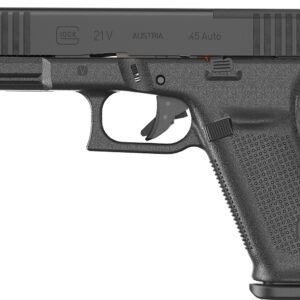 Glock UV2150203MOS G21 V MOS Full Size 45 ACP 13+1 4.61" Black GMB Barrel, Black nDLC Steel Optic Ready/Serrated Slide, Black Polymer Frame w/Accessory Rail, Textured Polymer Grip, Ambidextrous