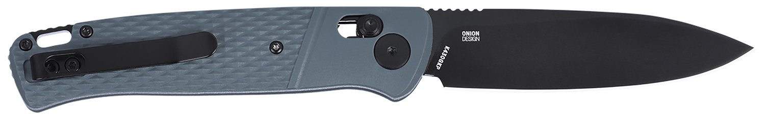 CRKT K430GKP Counterpart EDC 3.38" Folding Drop Point Plain Black Oxide 12C27 Sandvik SS Blade, Gray Textured GRN Handle