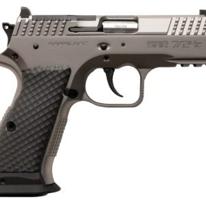 Sarsilmaz SAR7/24C 7/24  Compact 9mm Luger 17+1 Matte Stainless Steel Frame w/Beavertail & Picatinny Rail, Black Polymer Grip