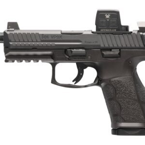 HK 81001367 VP9A1 K Tactical w/Optic 9mm Luger 15+1 4.70" Black Threaded Barrel, Black Steel Serrated w/Optic Slide, Black Polymer Frame w/Picatinny Rail, Textured Grip, Vortex CCW