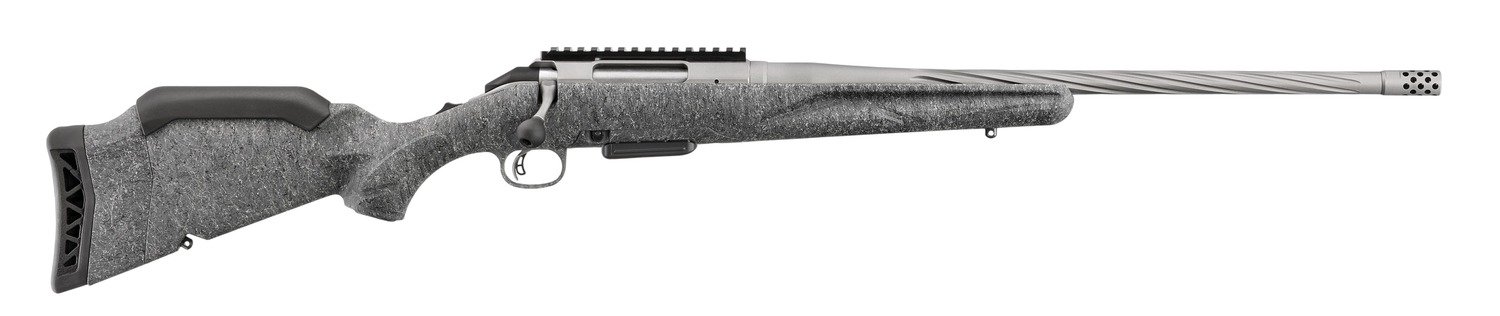Ruger 46991 American II 350 Legend 5+1 20" Gun Metal Gray Cerakote Spiral Threaded Barrel, Gun Metal Gray Cerakote Alloy Steel Drilled & Tapped Receiver, Gray Splatter Adj LOP Synthetic Stock