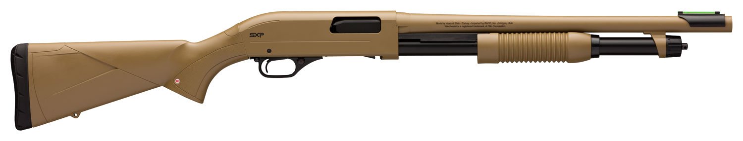 Winchester Repeating Arms 512326395 SXP Defender 12 Gauge 18" 5+1 3" Overall Flat Dark Earth Right Hand (Full Size) Includes 1 Invector-Plus Choke