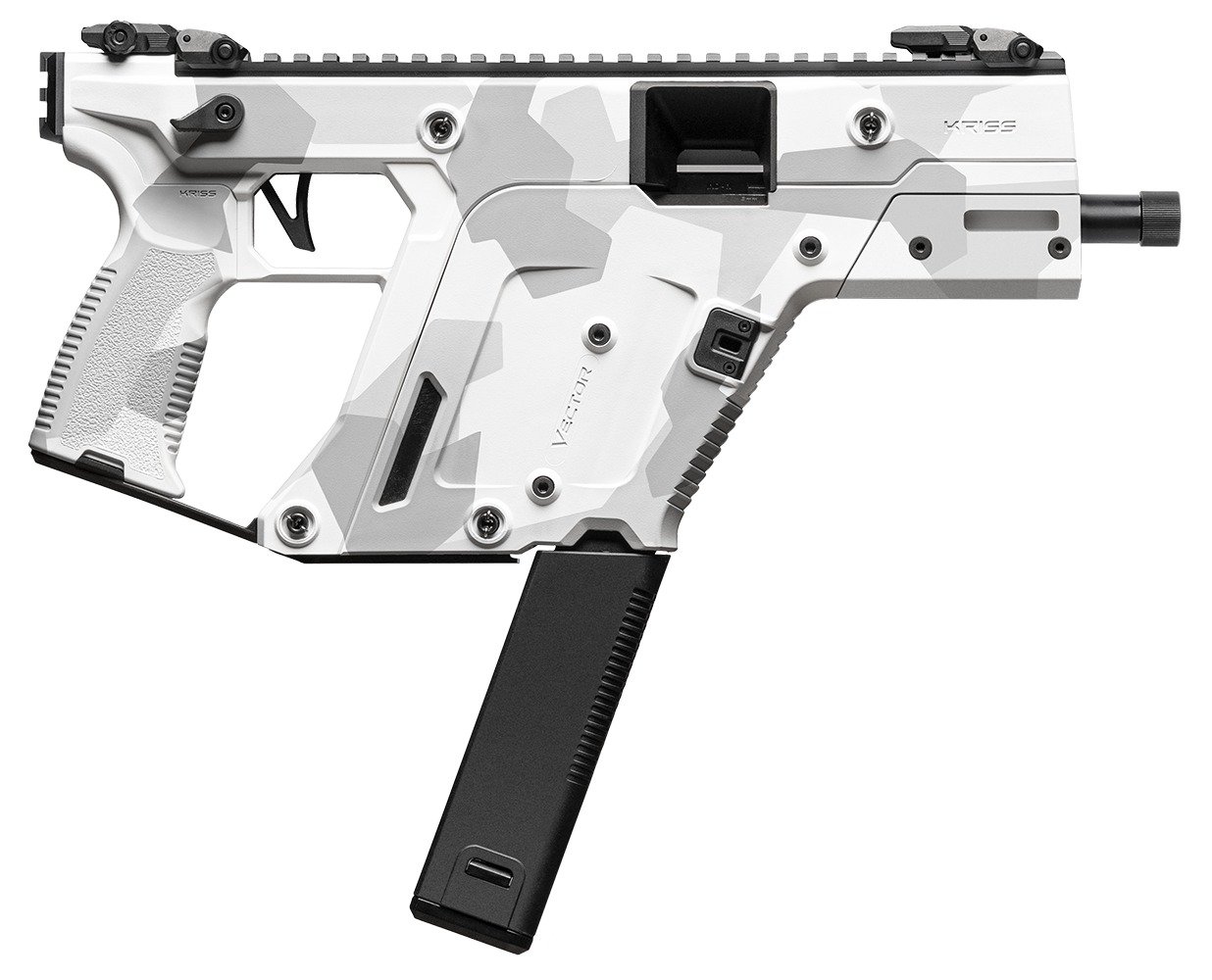 Kriss USA KV103PAD00 Vector SDP Gen3 10mm Auto 33+1 5.50" Black Nitride Threaded Barrel, Arctic Delta Cerakote Receiver w/Picatinny Rail, Rear Picatinny Rail, M-LOK Handguard, White Polymer Grip