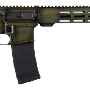 Shark Coast Tactical 300-044-1000-14 Distressed 5.56 NATO 30+1 16" Black Melonite Threaded Barrel, Green Distressed Cerakote Aluminum Receiver w/Picatinny Rail, M-LOK Handguard, Magpul MOE SL Black Po
