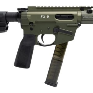 Freedom Ordance FX9P4E-ODG FX9P Elite 9mm Luger 4" Black Nitride Threaded Barrel, OD Green Anodized Aluminum Receiver w/Picatinny Rail, M-LOK Handguard, Black Polymer SB Tactical SBA5 Brace, Black Pol