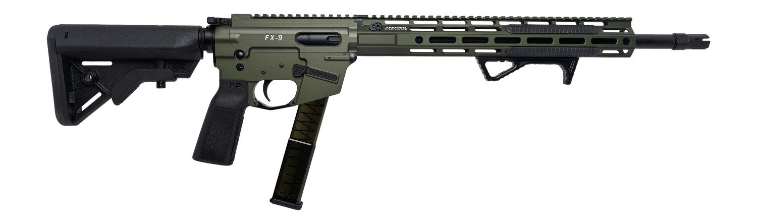 Freedom Ordance FX9R16E-ODG FX9R Elite 9mm Luger 16" Black Nitride Barrel, OD Green Anodized Aluminum Receiver w/Picatinny Rail Black B5 Bravo Polymer Stock, B5 P Type Grip
