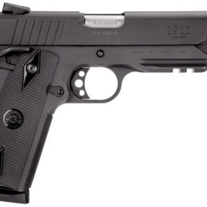 Taurus 1191101B1 1911 Full Size Frame 45 ACP 8+1 5" Matte Stainless Steel Barrel, Matte Black Serrated Steel Slide & Frame w/Beavertail & Picatinny Rail, Black Checkered Polymer Grip, Right Hand