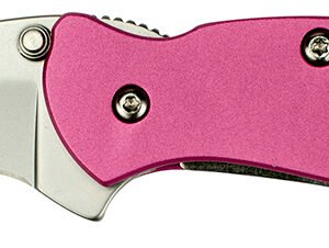 Kershaw 1600PINK Chive  1.90" Folding Drop Point Plain Bead Blasted 420HC SS Blade Pink Anodized Aluminum Handle Includes Pocket Clip
