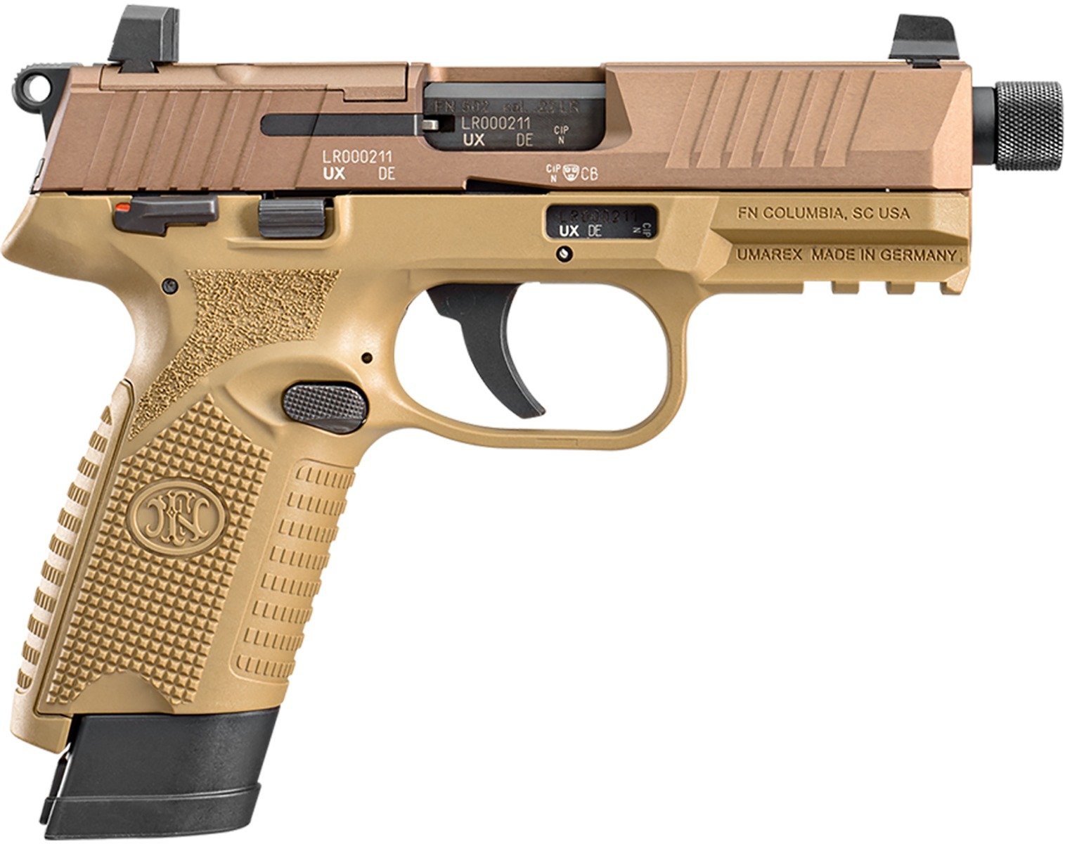 FNM 502 TAC 22LR DA FD 15RD