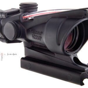 Trijicon 100220 ACOG Black Hardcoat Anodized 4x32mm Illuminated Red Horseshoe w/ Red Dot 6.8 SPC Reticle