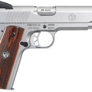 Ruger 6700 SR1911  Full Size 45 ACP 7+1/8+1 5" Low-Glare Stainless Steel Barrel, Serrated Stainless Steel Slide & Frame w/Beavertail, Hardwood Grip, Right Hand