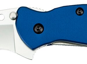 Kershaw 1620NB Scallion  2.40" Folding Drop Point Plain Bead Blasted 420HC SS Blade Navy Blue Anodized Aluminum Handle Includes Pocket Clip