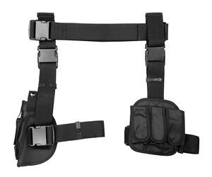 NCSTAR DROP LEG HOLSTER MAG HLDR BLK