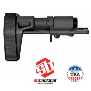 AR Adjustable PDW Pistol Brace Black with SBT Logo