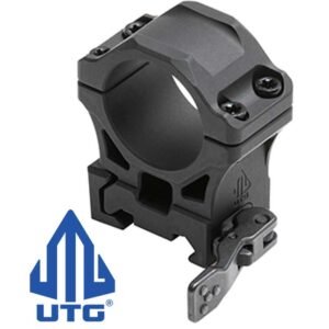 Accu Sync Scope Rings QR 1 inch Medium Profile for Picatinny Rail Matte Black