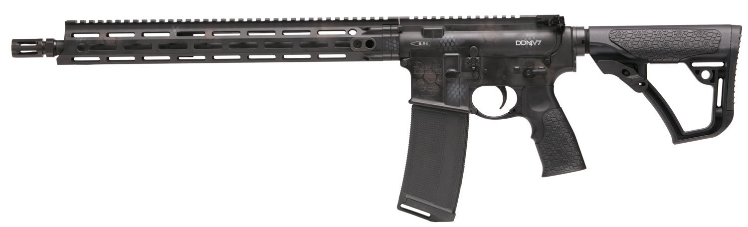 Daniel Defense 0212802267047 DDM4 V7 5.56x45mm NATO 16" 30+1 Rattlecan Cerakote 6 Position w/SoftTouch Overmolding Stock