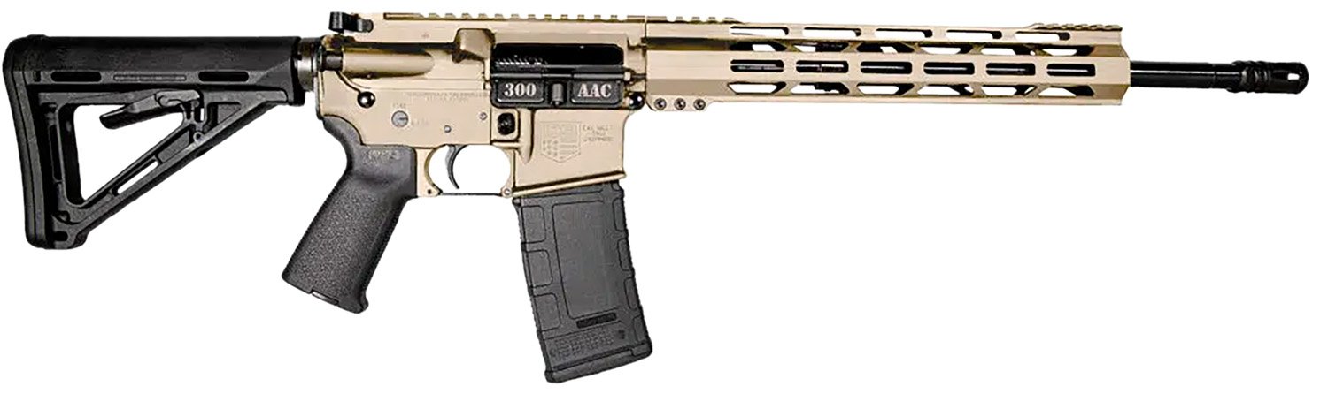 Diamondback DB1718B062 DB15 300 AAC Blackout 30+1 16" Black Nitride Threaded Barrel, Flat Dark Earth Cerakote Aluminum/Carbon Receiver w/Picatinny Rail Receiver, M-LOK Handguard, Magpul MOE Grip