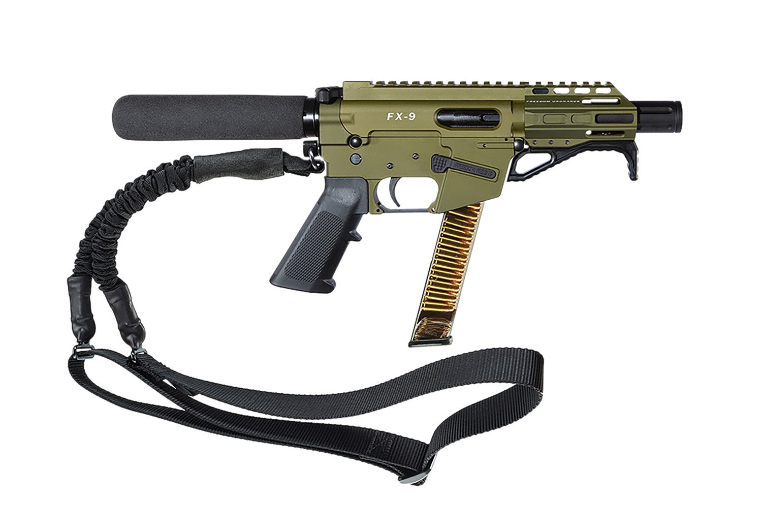 FREEDOM ORDNANCE FX9P4T-ODG FX9P 9mm Luger 31+1 4" OD Green Synthetic Pistol Tube