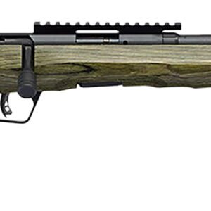 Savage Arms 70851 B Series  Full Size 17 HMR 10+1 18" Matte Black Spiral Fluted Threaded Barrel, Matte Black Carbon Steel Receiver w/Picatinny Rail, OD Green Fixed Laminate Stock, Right Hand