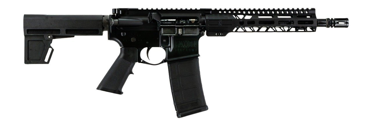 Faxon Firearms FXSPT556105SA9 Sport 5.56 NATO 30+1 10.50" Black Nitride SOCOM Threaded Barrel, Aluminum Receiver w/Picatinny Rail, M-LOK Handguard, Black Polymer KAK Shockwave Pistol Brace, Ergonomic