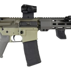 Shark Coast Tactical SCCSNKYSD300002 Sneeky Pete Deluxe 300 Blackout 30+1 7.50" Threaded Barrel, Aluminum Receiver w/Picatinny Rail, M-LOK Handguard, SB Tactical SBA3 Brace, Vortex Crossfire Red Dot,